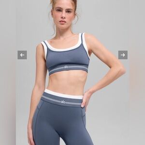 ALO Yoga Airbrush Better Together Set in Bluestone/White